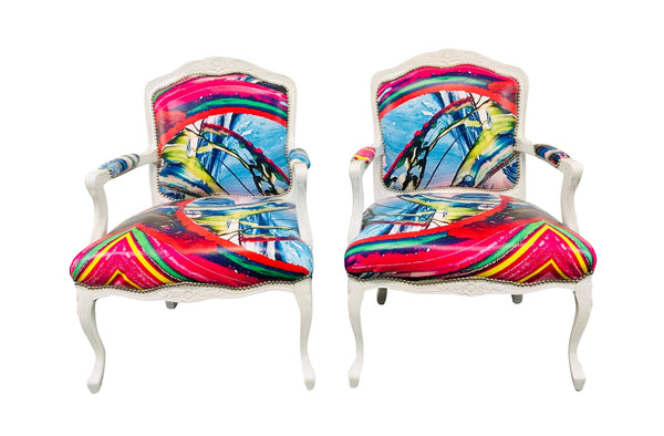 Abstract Arts Chairs - Pair