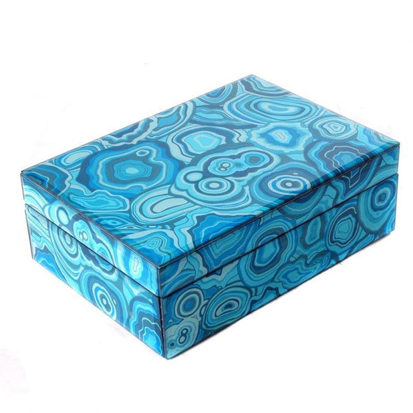 Dorian Blue Malachite Lidded Box