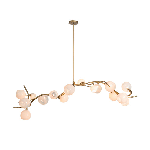 Luxe lighting lucia blush glass chandelier