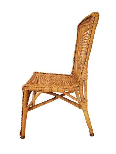 Mid Century Wicker Side Chair