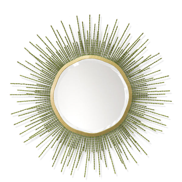 Sadie Beaded Mirror Green