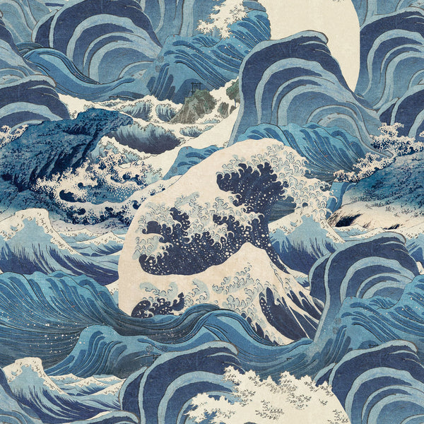 Sea Waves Light Blue Wallpaper