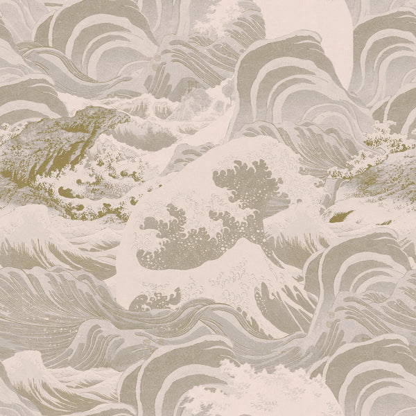 Sea Waves Neutral Wallpaper