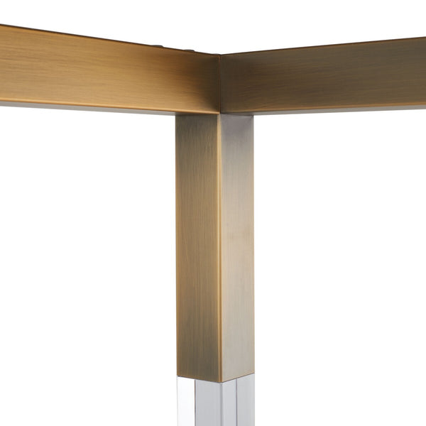 Dorothy Canopy Bed - Acrylic & Gold