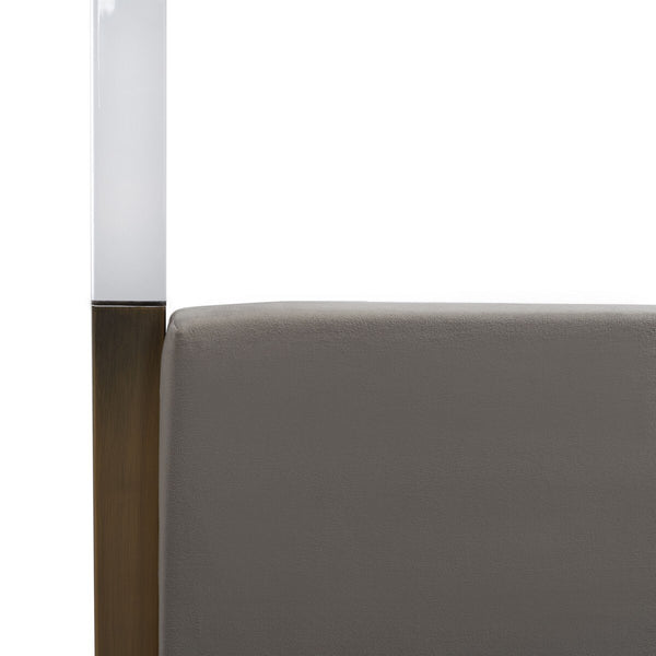 Dorothy Canopy Bed - Acrylic & Gold