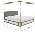 Dorothy Canopy Bed - Acrylic & Gold
