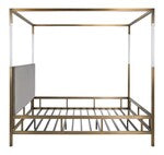 Dorothy Canopy Bed - Acrylic & Gold