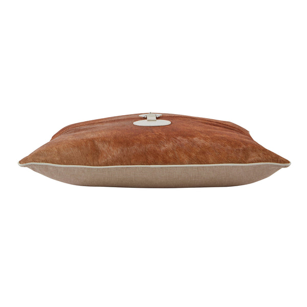 Tan Boulder Hair On Hide Pillow