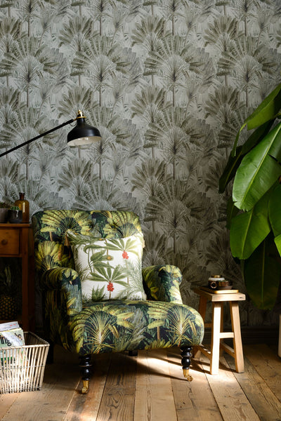TRAVELLER'S PALM Neutral Wallpaper
