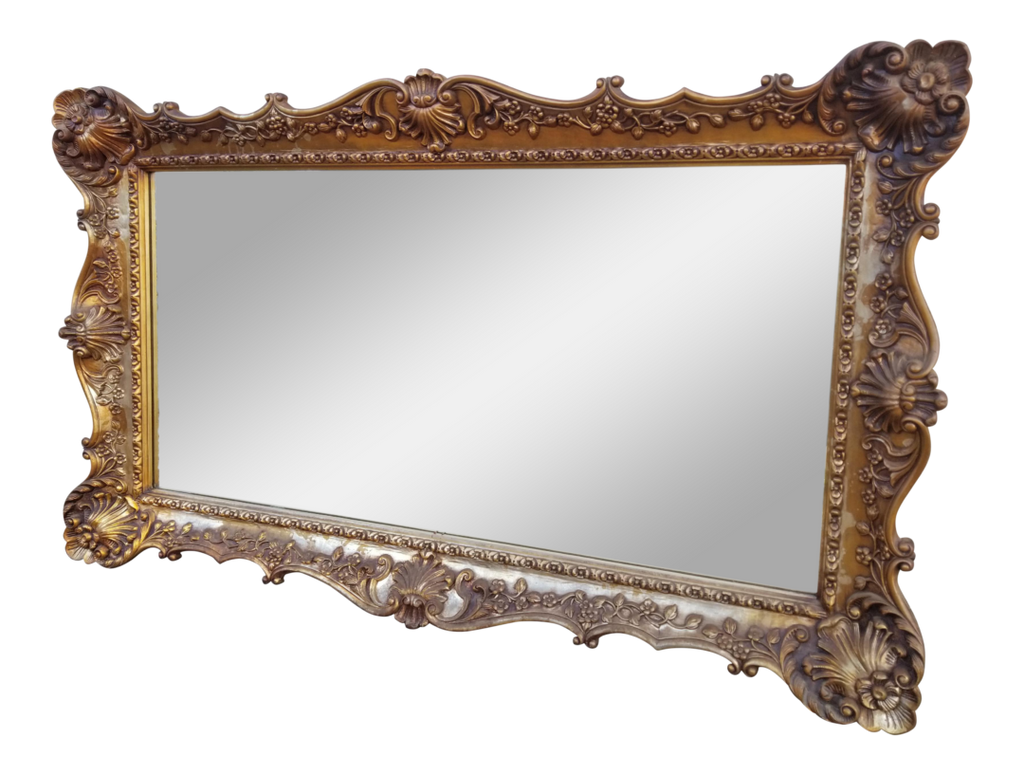 Gilded Ornate Carved Mirror - Gold