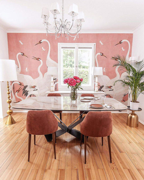 GUCCI Pink Heron Print Wallpaper