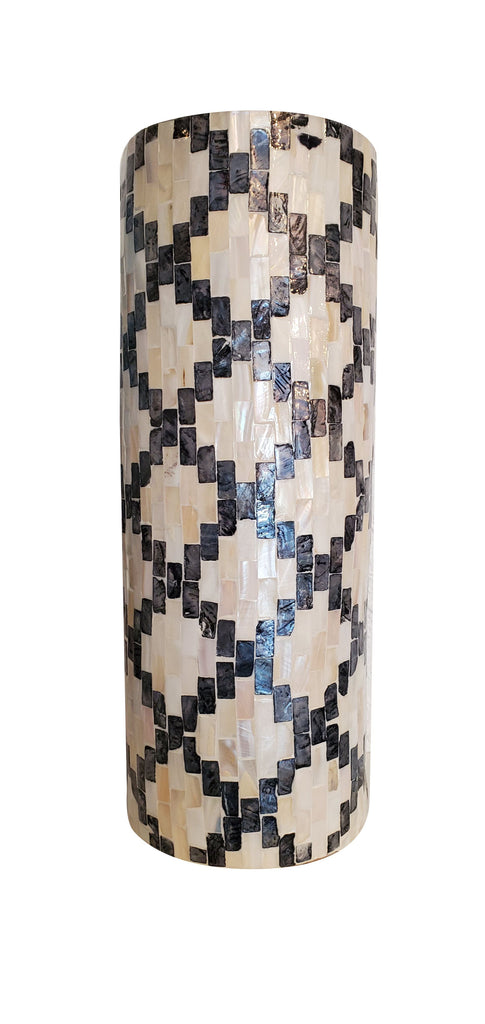 Tall Mother of Pearl & Abalone Shell Vase